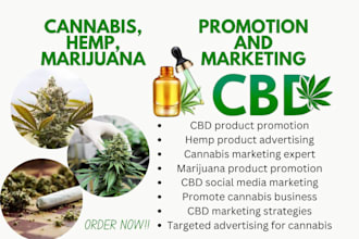 promote and advertise your cbd, hemp, cannabis, and marijuana products