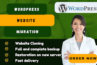 backup, migrate, restore wordpress website move wordpress fix wordpress website