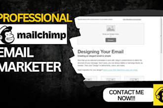 design mailchimp email campaign template, popup form landing page and automation