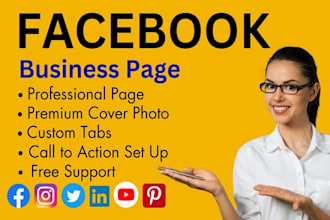 create facebook business page setup, fan page create, banner, cover design