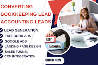 generate bookkeeping leads accounting finance leads cpa tax leads landing page