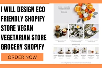 design eco friendly shopify store vegan vegetarian store grocery shopify website