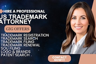 be your licensed trademark attorney for trademark application, renewal, search