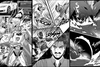 draw comic strip comic book illustration comic book artist anime manga comic art