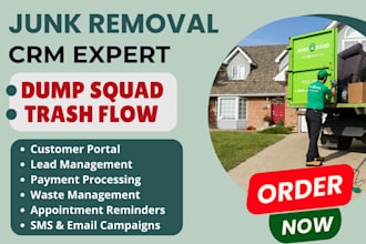 setup junk removal dump squad junkluggers wastebits trash flow boss legacy crm
