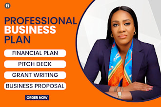 prepare a topnotch business plan, proposal, pitch deck, financial analysis