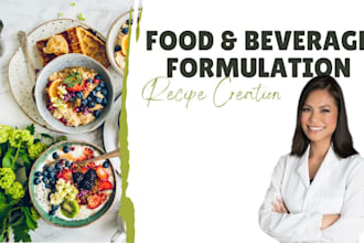formulate food products, beverages, nutritional supplements and recipe creation