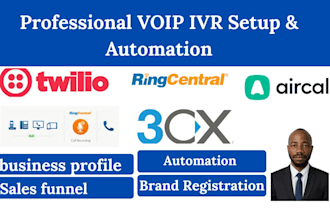 setup voip IVR a2p 10dlc ringcentral twilio aircall 3cx dialpad integration