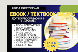 proofread textbook, poetry, memoir, picture book format editor, manual editing
