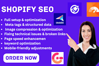 set up shopify seo avada tapita booster tiny tapita sherpas