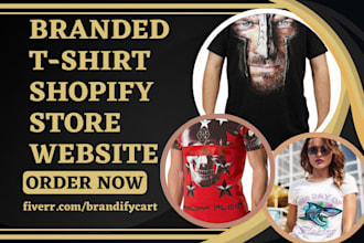 design tshirt shopify print on demand branded tshirt dropshiping store website