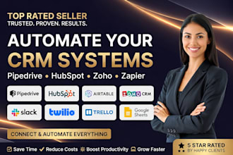 build CRM and workflow automation hubspot twilio airtable zapier API integration
