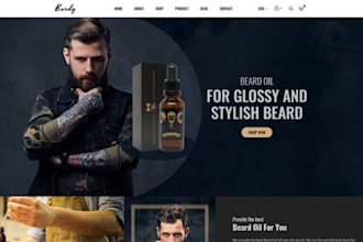 beard oil shopify store beard care website hair care dropshipping shopify store