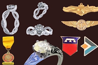design a medal 3d cad jewelry fiesta medals lapel pins trophy for 3d rendering