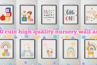 do cute children kids nursery printable wall art for room and etsy