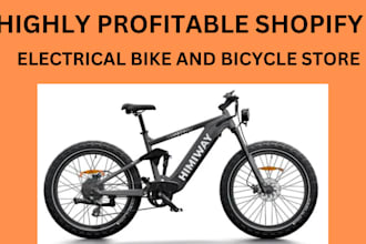 build shopify electrical bike store redesign bicycle part website store design