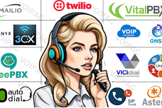 configure setup your call center on voip, vicidial, gns3, 3cx, asterisk, freepbx