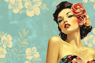 make vintage retro poster illustration
