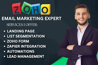design landing page list segmentation zoho form  zoho CRM integrate with zapier