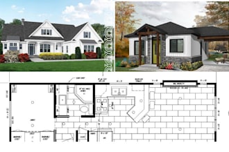 redraw building sketch, 2d architectural floor plan, autocad drawing, blueprint