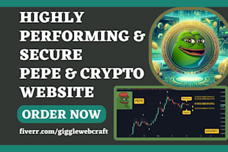 design pepe crypto memecoin cryptocurrency nft marketplace token presale website