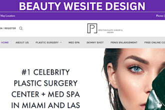 design beauty website spa website skincare website
