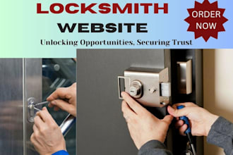 design locksmith website landing page garage door website local seo website lead
