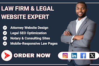 create a law firm lawyer attorney notary legal business consulting SEO website