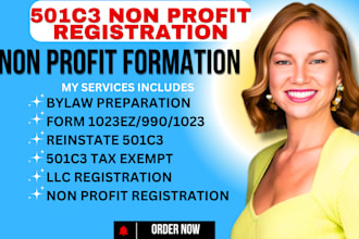do 501c3 nonprofit registration, 501c3 reinstatement, sba loan , bylaw ,form 990