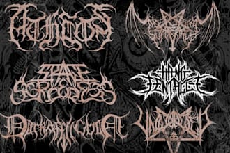 design a logo for your power, folk, or symphonic metal band