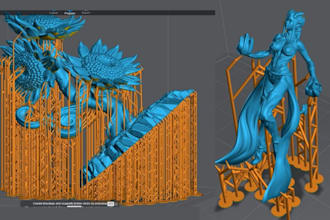 support your miniature figurine model in 2 hour for resin 3d printing