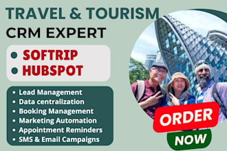setup travel tourism crm hubspot rezdy travelworks wetravel lemax ezus softrip