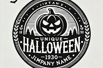 design incredible halloween logo