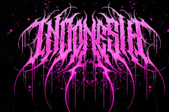 design extreme graffiti tag, nu metal, phonk and trap metal band logo
