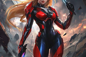 make concept art superhero character for anime style comic