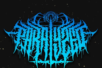 make awesome death metal, heavy metal, black metal font logo