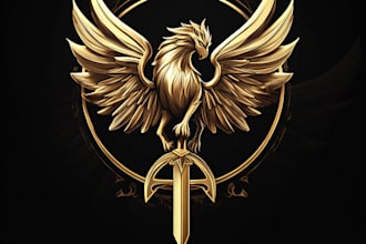 design a fantasy or sci fi game logo for rpg, dnd twitch