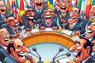 draw a political or satirical cartoon