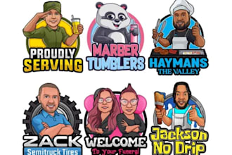 create mascot logo character and caricature cartoon