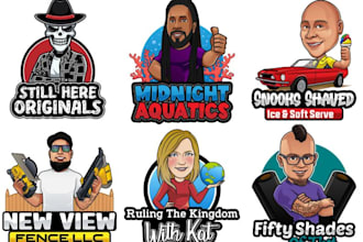 draw cool gaming mascot and avatar logo for you