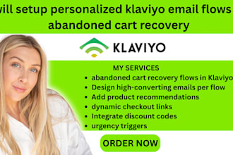 setup personalized klaviyo email flows for abandoned cart recovery