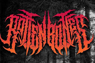 draw heavy metal, black metal, death metal font band logo