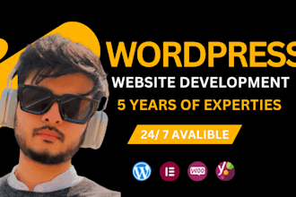 do wordpress website development and responsive website design with elementor