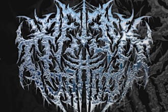make brutal death metal, deathcore, black metal band logo