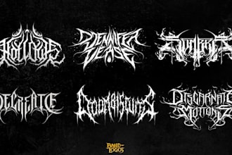 design a chaotic horrorcore style logo