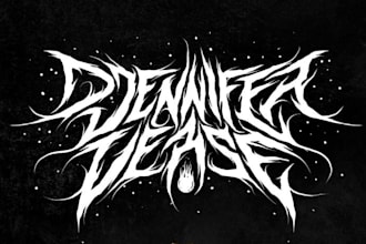 make a dark art logo, brutal, death metal band and horror