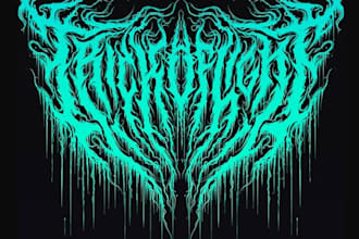 make custom brutal death metal, deathcore logo for your band