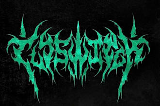 design a heavy brutal slam metal logo