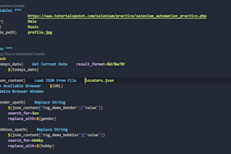 develop rpa scripts with python and robot framework