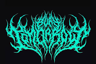 create death, black metal, grindcore, hardcore band logo